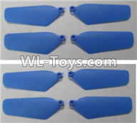Wltoys Q626 Q626-B Parts-09-01 Main rotor blades,Propellers(8pcs)-Blue,Wltoys Q626 Q626-B RC Quadcopter Drone Spare Parts Accessories,Wltoys Model Q626 Replacement Accessories